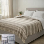 Cozy braon-krem 180x200cm
