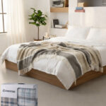 Cozy krem-braon-pruge 180x200cm