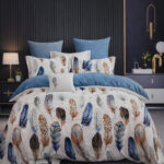 Plavi suton double posteljina