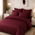 Bordo damast posteljina
