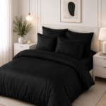 Crna damast posteljina
